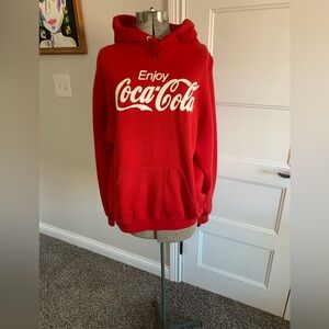 VTG 90’s Jerzees Coca-Cola Hoodie Made in USA size Lg